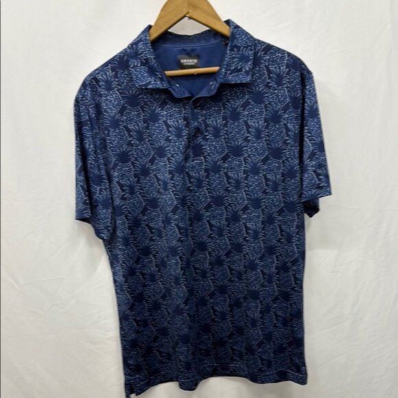 orvieto Other - Men's Navy Pattern Polo Shirt with pineapple